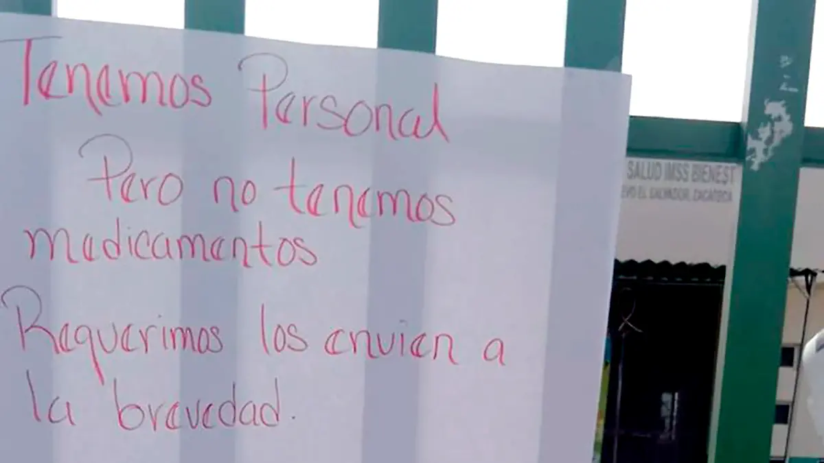 Protesta en IMSS Bienestar El Salvador